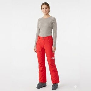 The North Face Bright Red/Coral Ski Pants